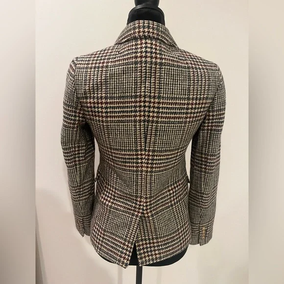 J. Crew Schoolboy Plaid Blazer- size 0 - Picture 5 of 12